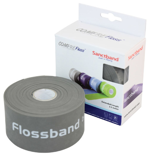 Kompresní guma Flossband by Sanctband extra dlouhá 5 cm x 3,5 m mocca super silná